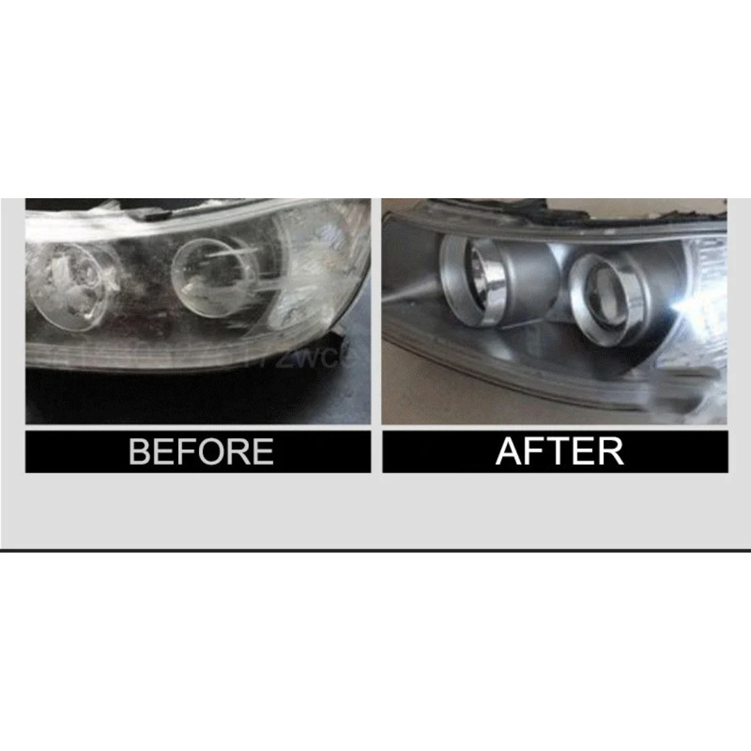 Car Headlight Restoration Set Fluid Repair Kit Plastic Light Polish Cleaner Fast