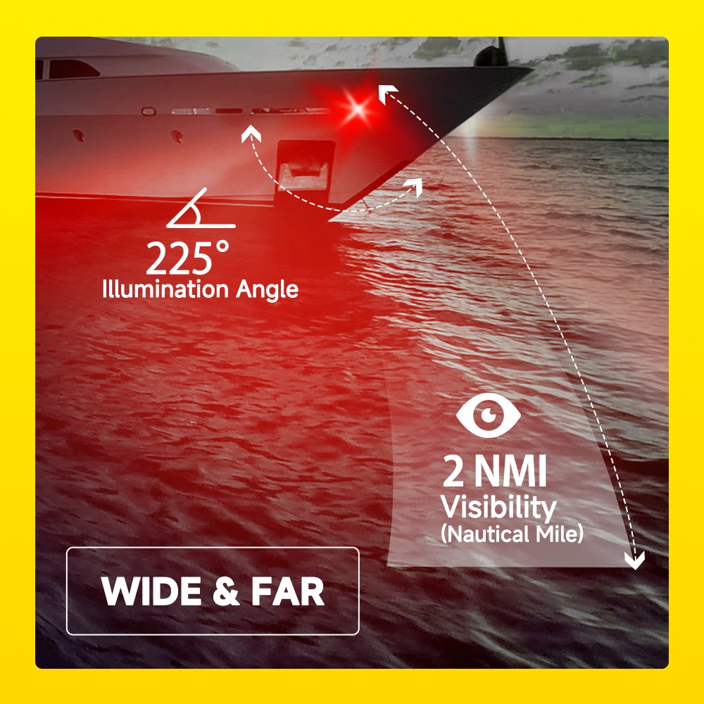 Boat Navigation Lights Red And Green Bow Lights For Boats Led Ip67 Waterproof