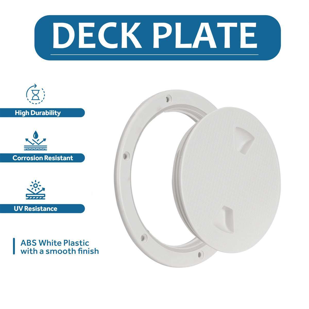 6 inch Round Access Hatch Cover Lid Deck Plate Anti-slip Panel Boat / Marine
