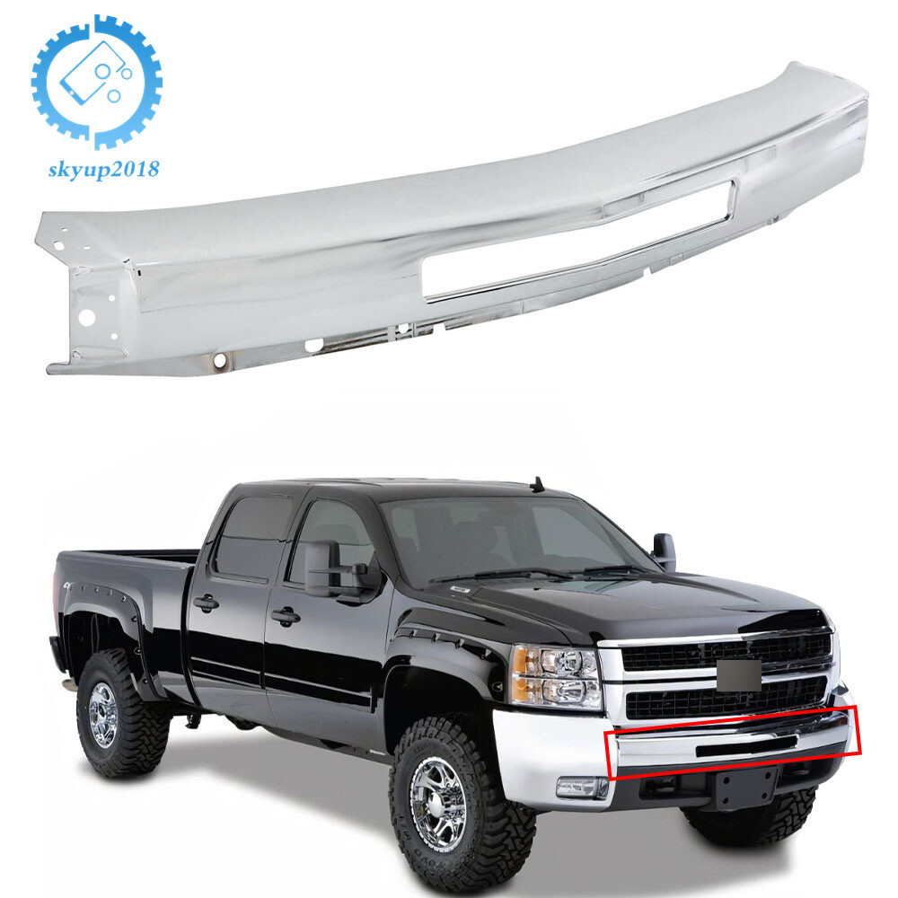 For Chevy Silverado 1500 2007-2013 Front Bumper Cover Chrome Vented Trim Plate