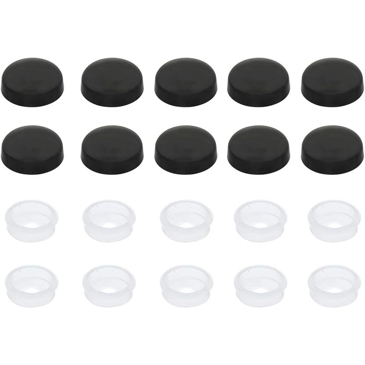 United Pacific 70076 Black Plastic Snap-On Cap #6/#8 Screws – Pack of 10