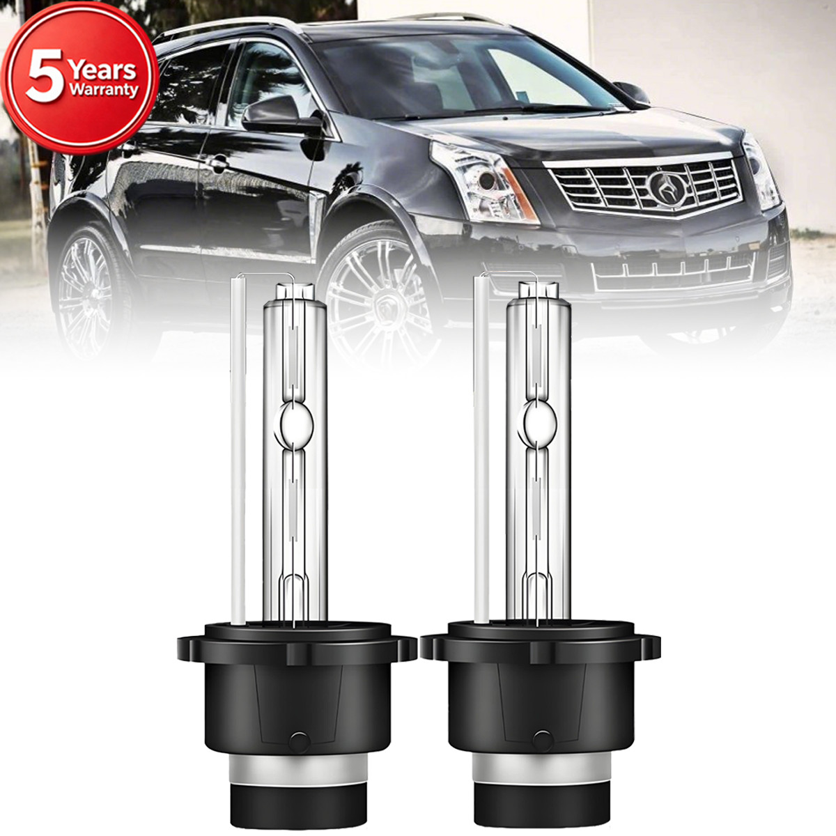 2x D2S D2R HID Headlights Bulb Xenon Hi/Lo Beam 6000K For Cadillac SRX 2010-2016