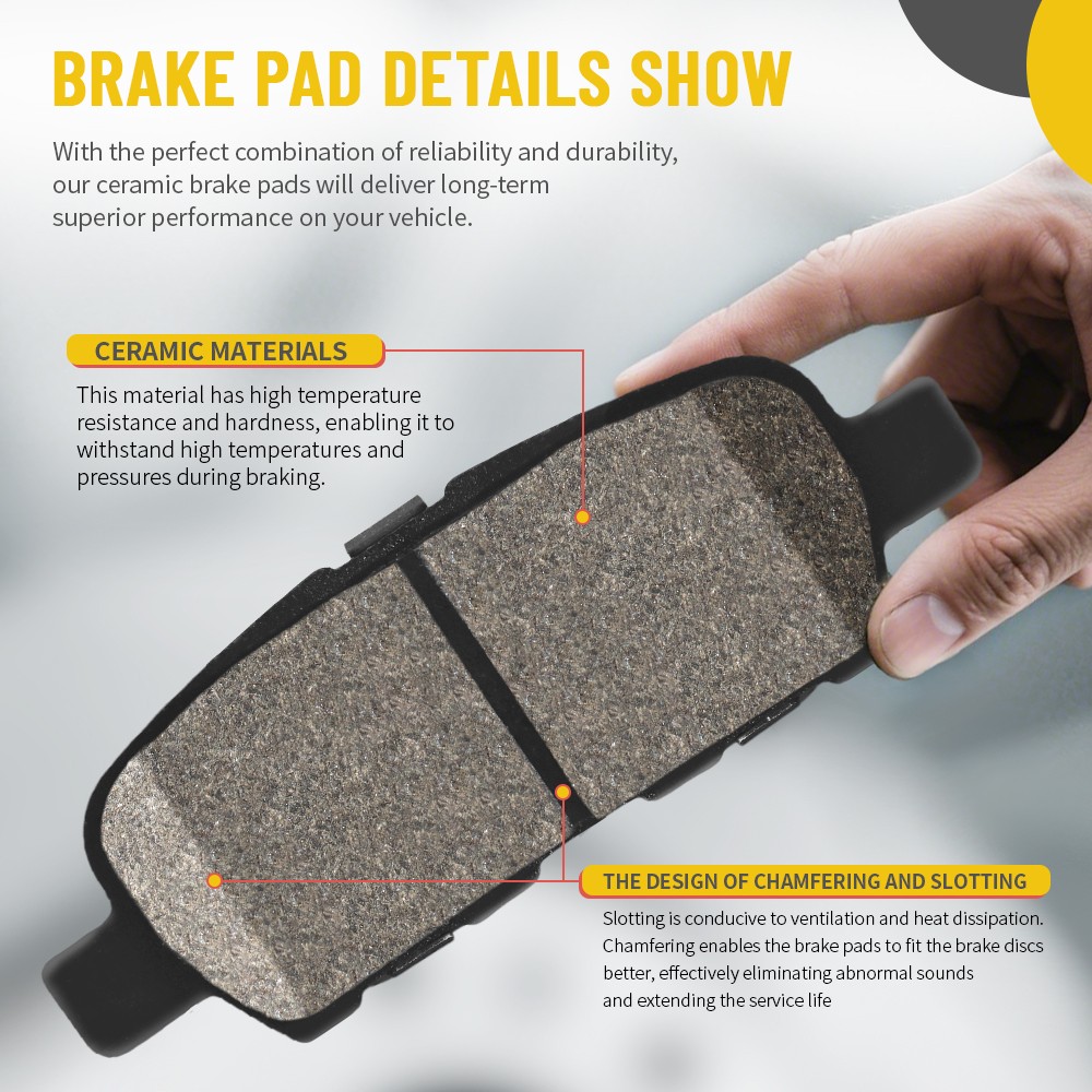 Rear Ceramic Brake Pad Set For Mitsubishi Eclipse Cross Outlander Outlander PHEV