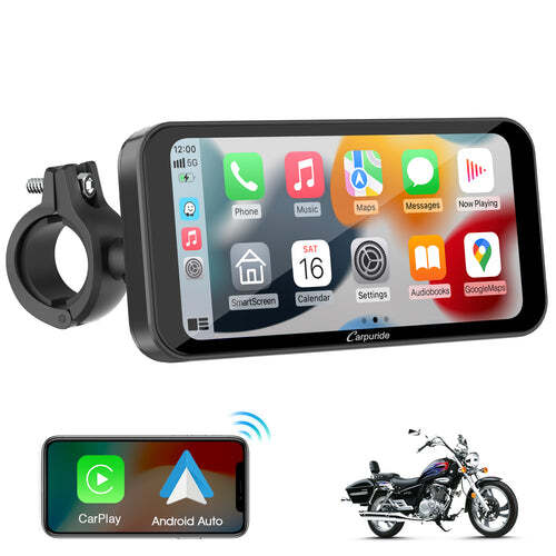 Carpuride W603 Wireless Portable Motor Stereos Carplay Android Auto BT Audio GPS
