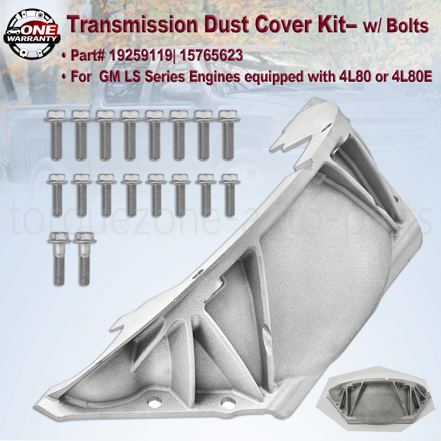 4L80/4L80E Trans Inspection Cover 15765623 Transmission Dust Cover Kit w/ Bolts