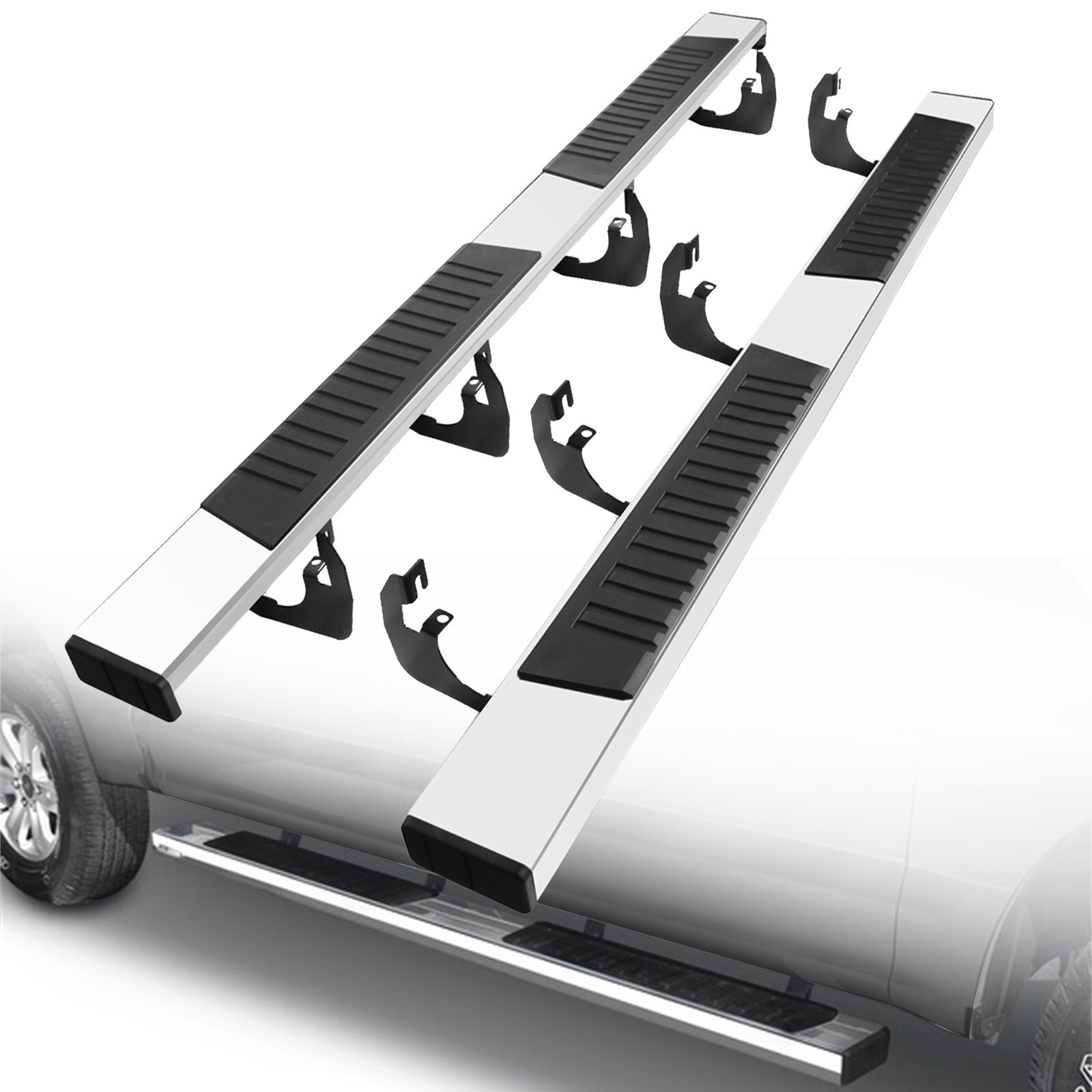 Fit 2020-2024 Gmc Sierra 1500 Double Cab 6″ Chrome Running Boards Side Steps