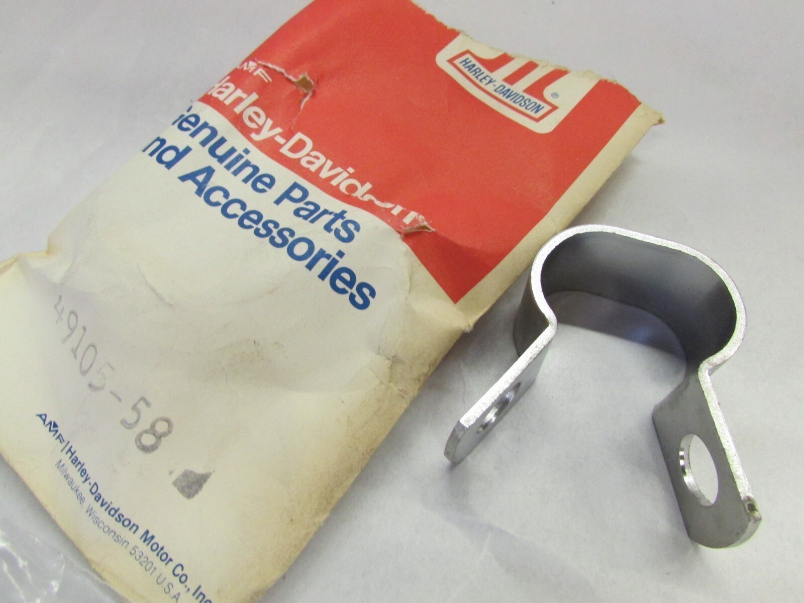 Harley Davidson NOS Genuine Clamp, footrest – 1″ engine guard 49105-58