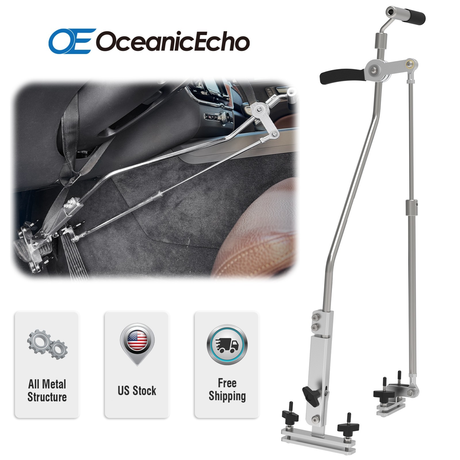 Hand Controls for Disabled Drivers, All-Metal Push/Pull Handicap Driving Aids