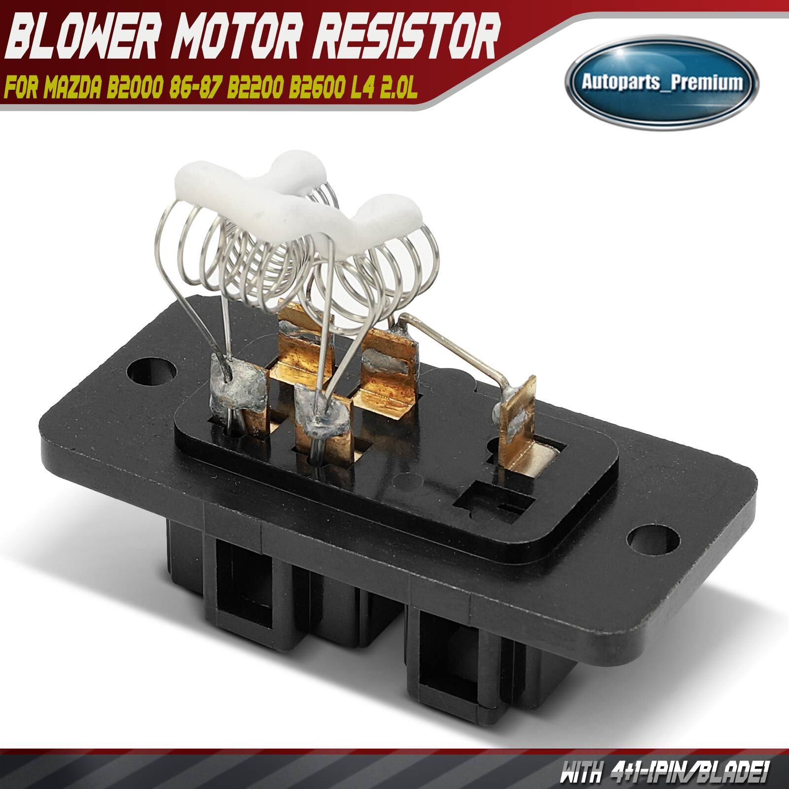 Heater Blower Motor Resistor for Mazda B2000 86-87 B2200 B2600 L4 2.0L 2.2L 2.6L