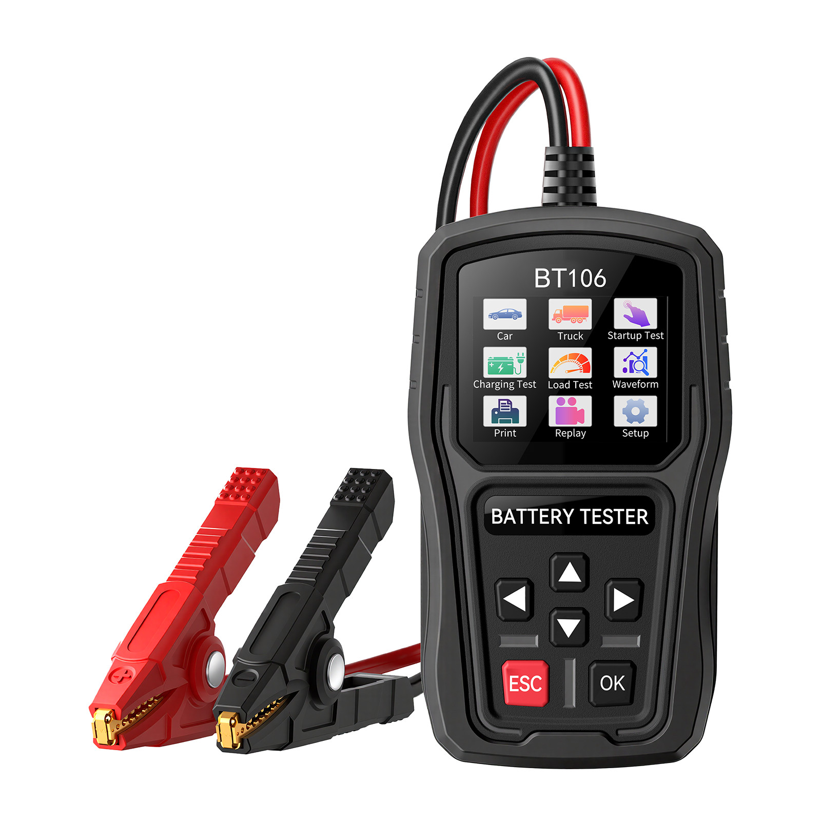 TopDiag 12V24V Car Battery Tester Truck Startup Charging Load Tester AGM GEL EFB
