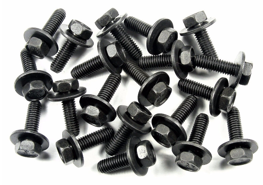Toyota Truck Body Bolts- M6-1.0 x 20mm- 10mm Hex- 17mm Washer- 20 bolts- #171