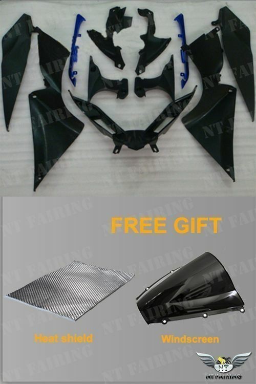 Glossy Matte Black Fairing Fit for Yamaha 2007 2008 YZF R1 Injection Kit MSG