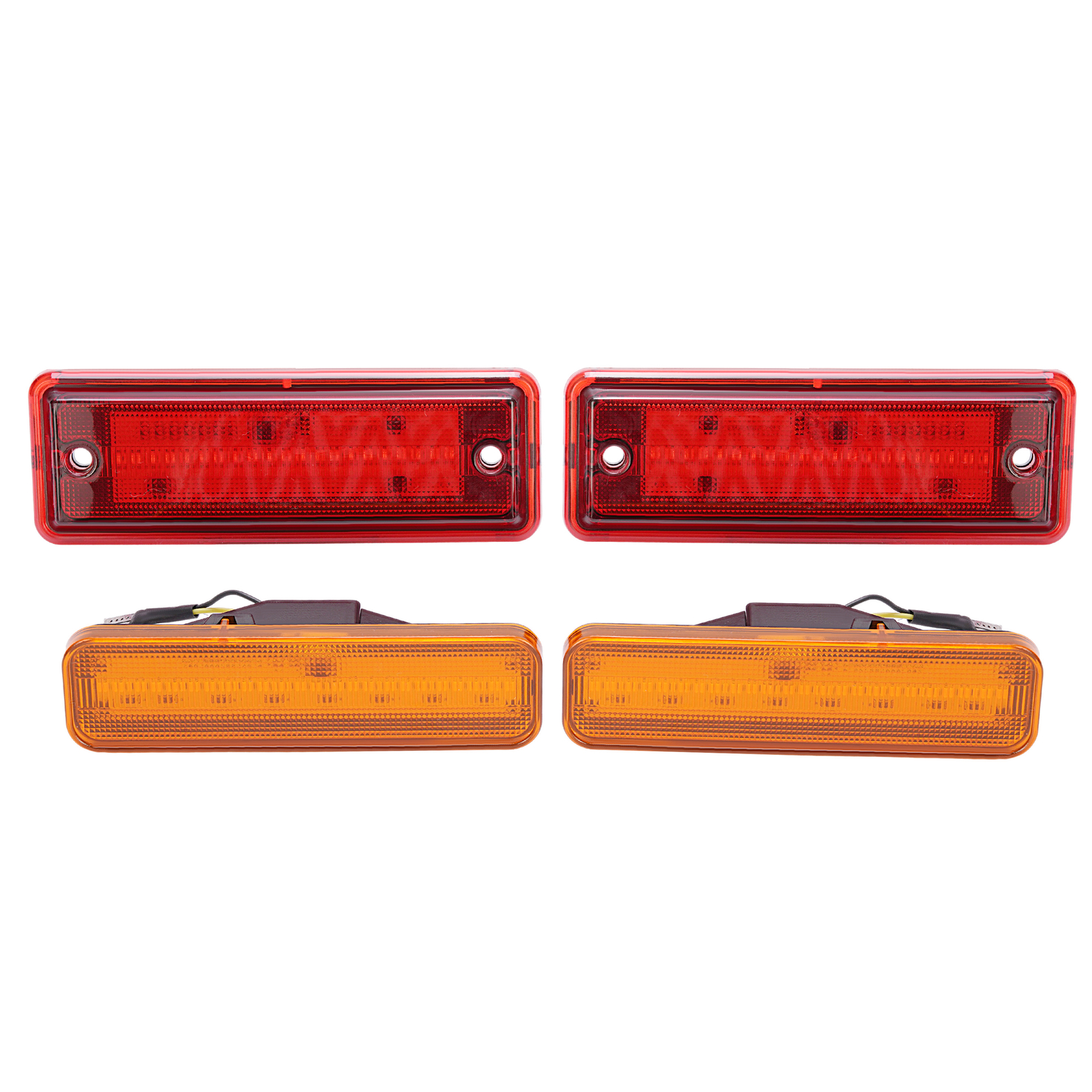 Front&Rear Red/Amber/White Side Marker Light For Chevy El Camino Malibu 1978-87