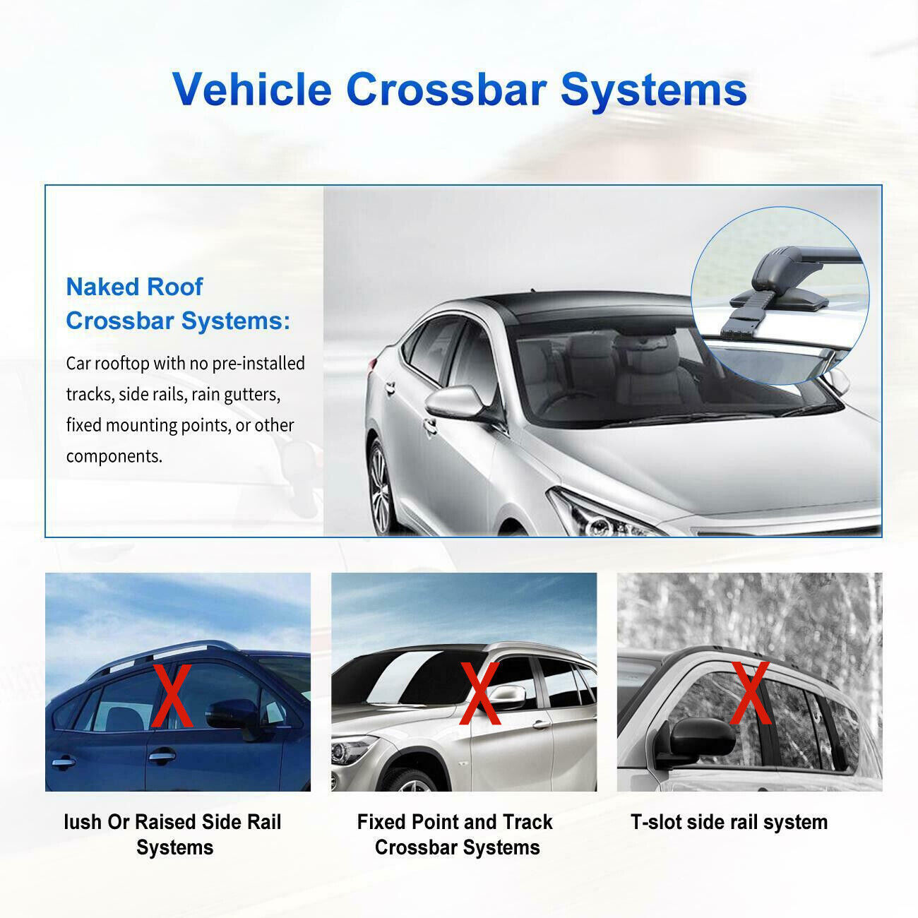 For Lexus CT200h 2011-2017 41.3” Top Roof Rack Cross Bar Luggage Cargo Carrier