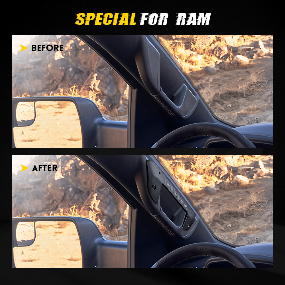 For Dodge Ram 1500 Grab Handle Wireless Auxiliary Switch Panel RGB 6 Gang System