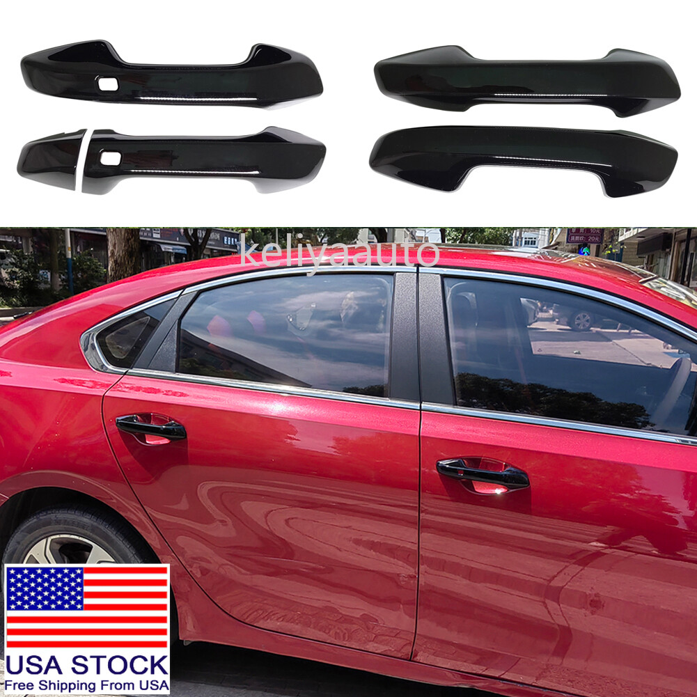 For 2019-2023 2024 Kia Forte Accessories Door Handle Cover Trim (Glossy Black)