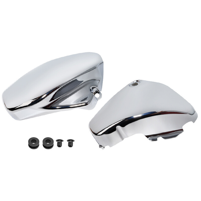 Chrome Side Battery Fairing Cover For Suzuki Boulevard C50 C50T VL800 2001-2007