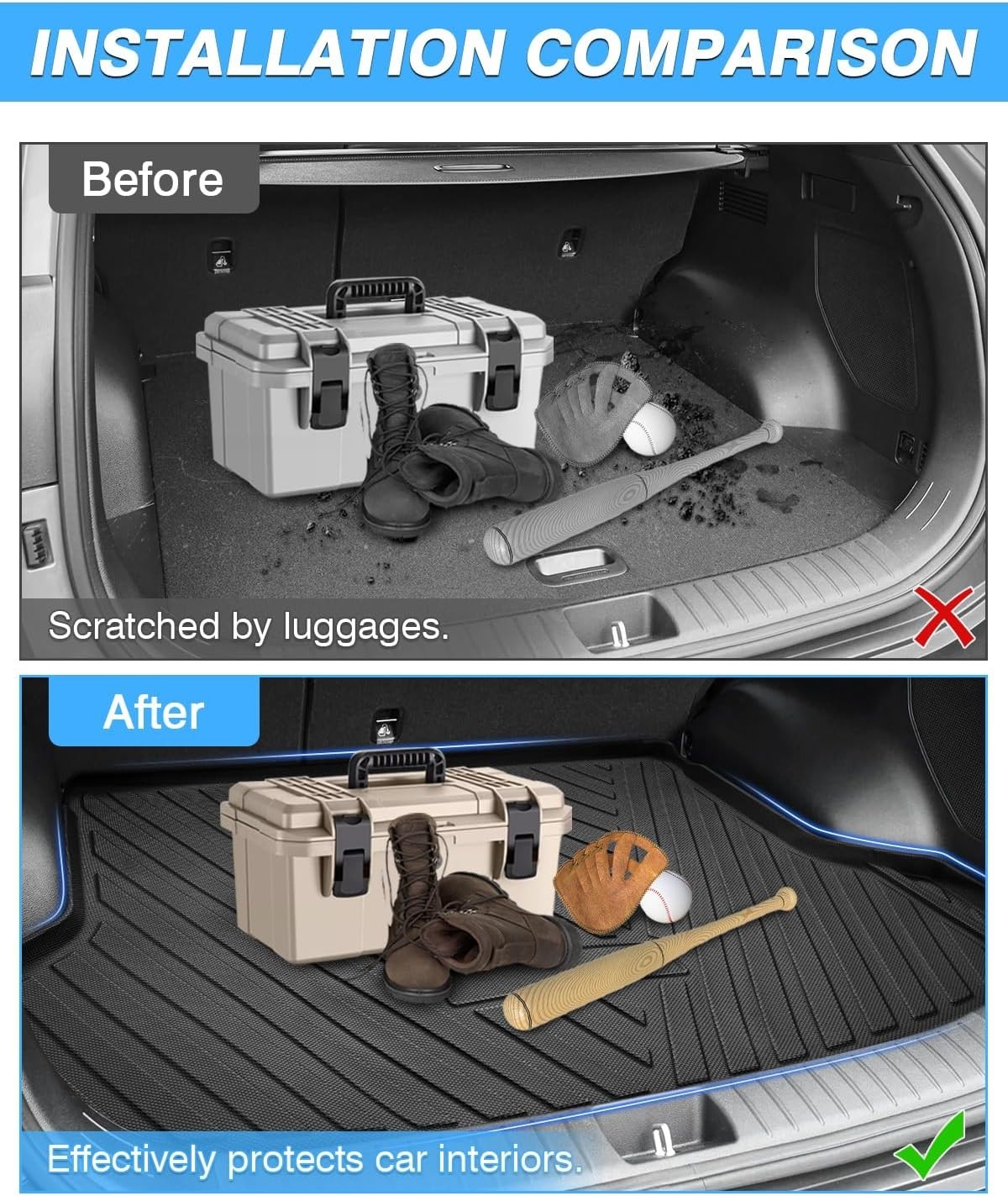 Custom Fit TPE Cargo Liner for 2021-2026 Kia Seltos – Odorless and Durable