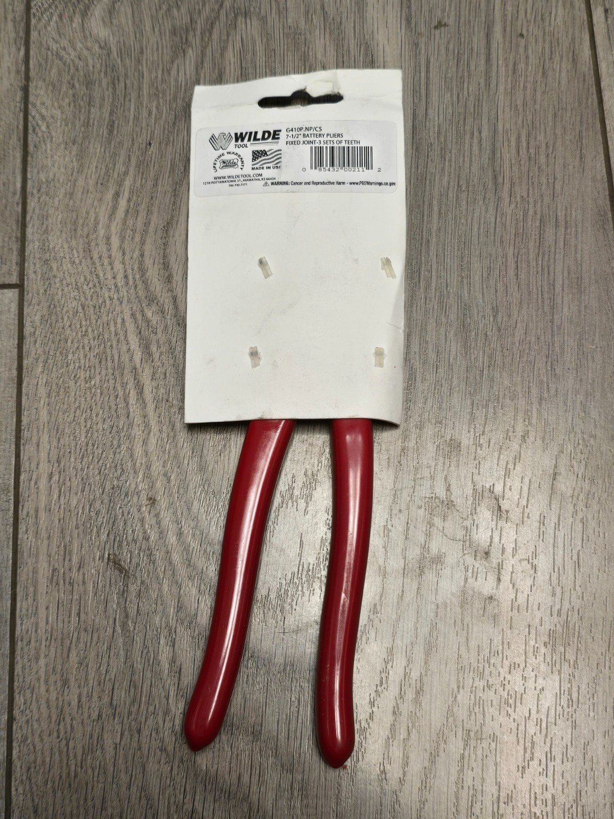WILDE Tools USA G410P.NP-CS 7-1/2″ Fixed Joint Battery Pliers