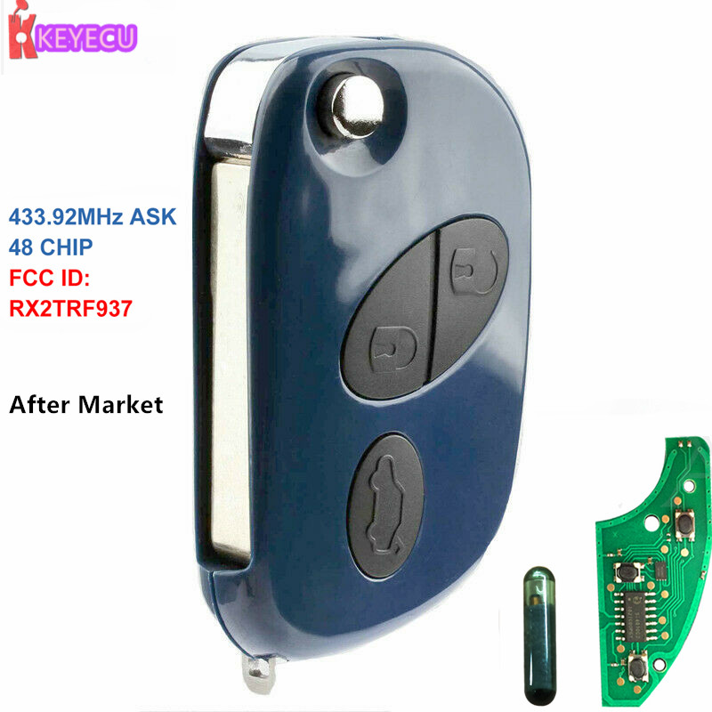 Replacement Flip Keyless Remote for Maserati GranTurismo Quattroporte RX2TRF937