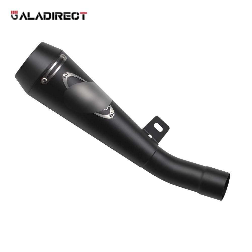 For Kawasaki Ninja ZX6R ZX636 Motorcycle Bolt-on Exhaust Pipe Black Muffler Tip