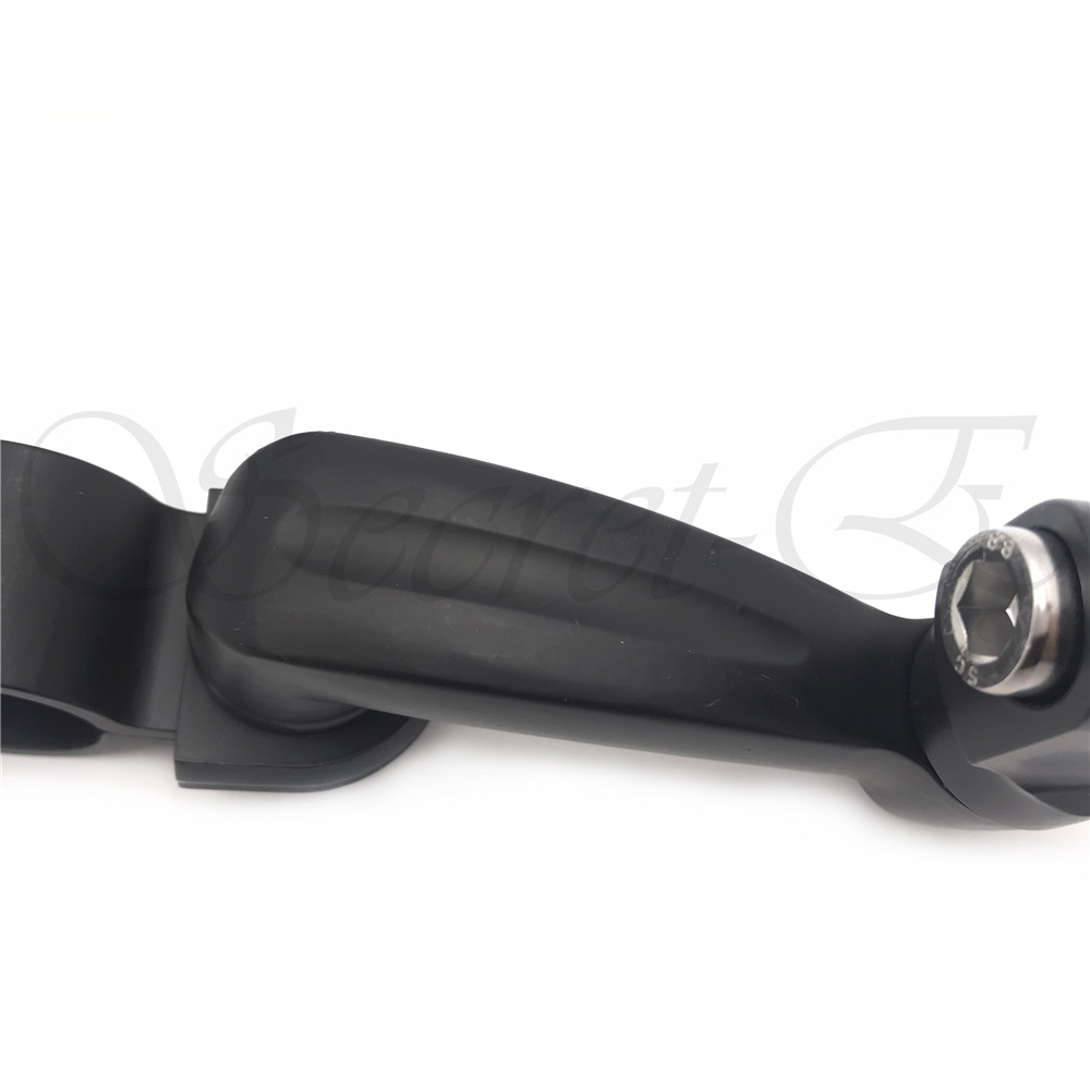 Black 360 Adjustable Highway FootPeg Mounting Kit For 1.5″ Harley Engine Guard