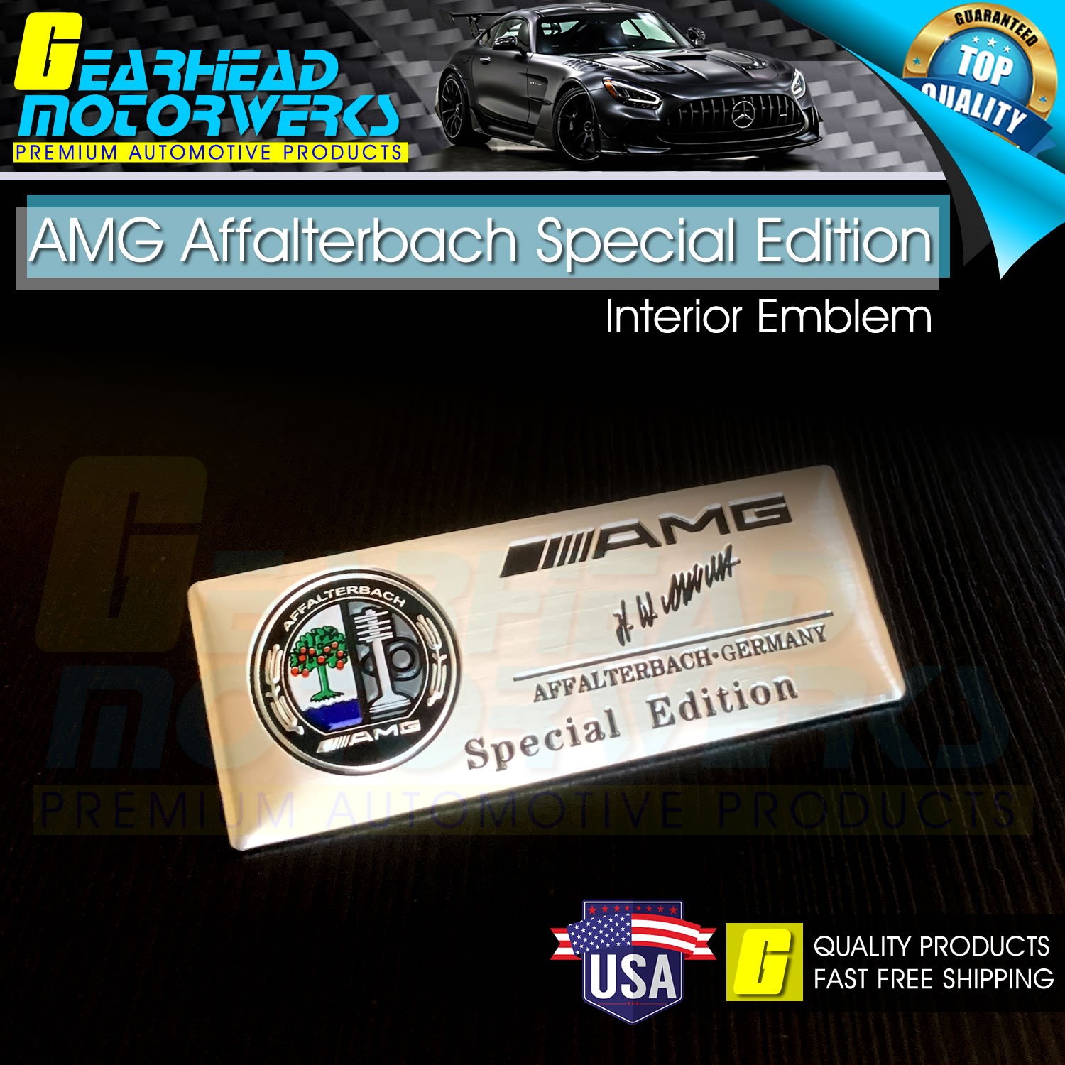 AMG Metal Affalterbach Emblem Special Edition Interior Side Fender Trunk Badge