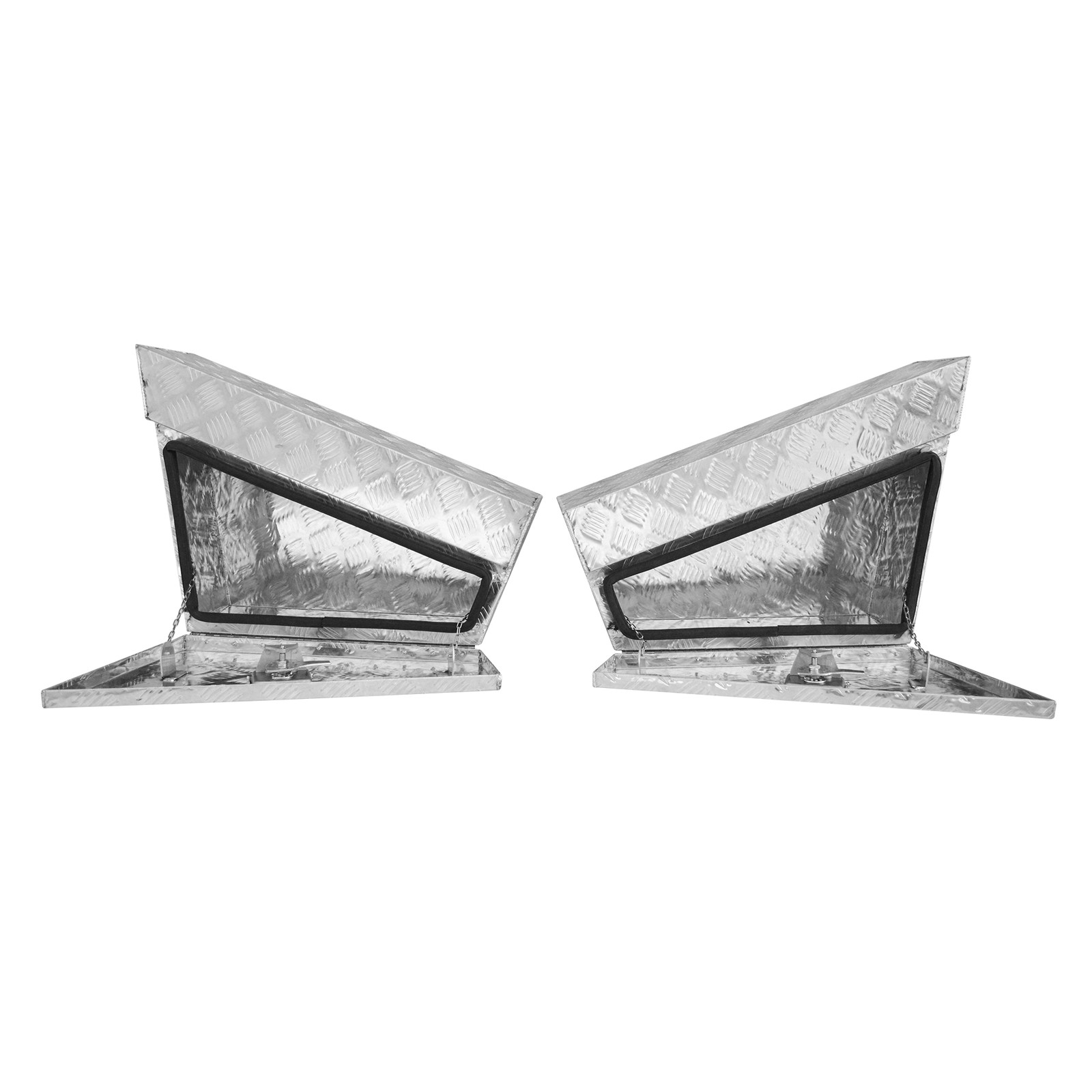 Pair of Aluminum Underbody Tool Box 30″x10″x17″ Truck Ute Undertray Storage