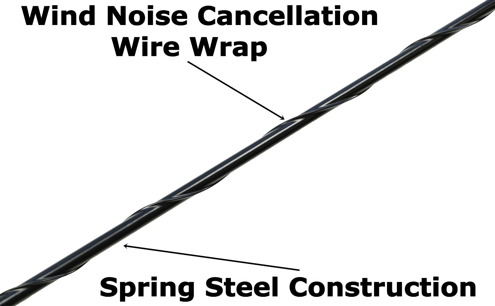 7″ Black Spring Stainless AM/FM Antenna Mast Fits: 1991-1994 Mazda Navajo