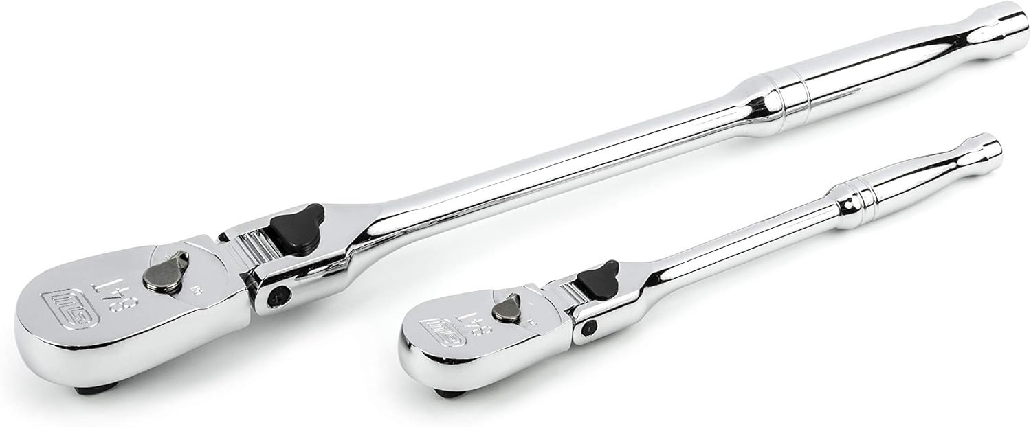GEARWRENCH 81274A-07 – 2Pc Drive 84 Tooth Lockin Flex Head Teardrop Ratchet Set