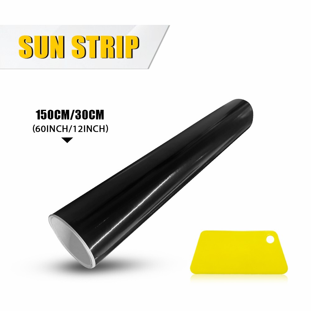 Car Window Strip Sun Visor Tint Film Front UV Shade Windshield DIY Decal Banner