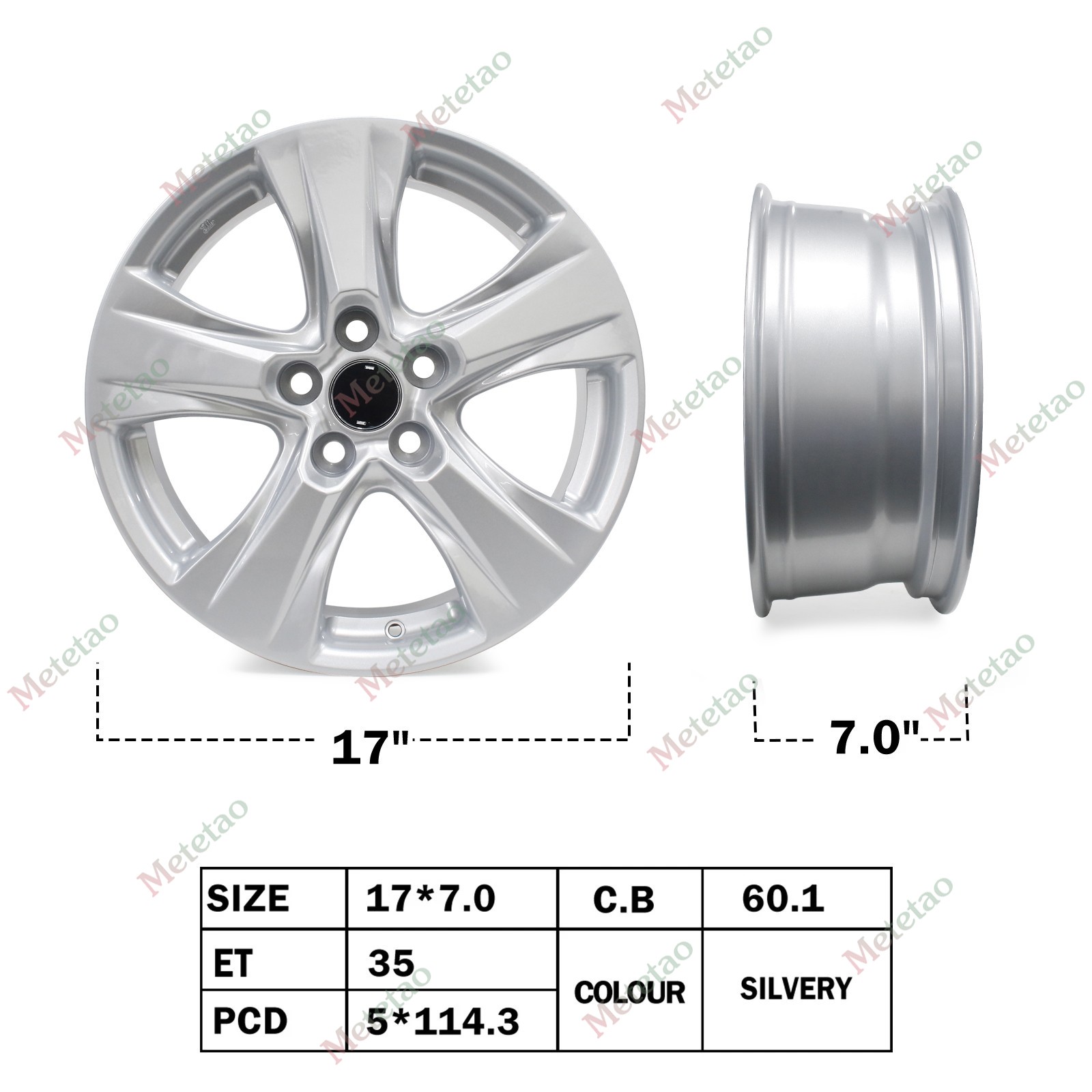 NEW 17X7 Inch For Toyota RAV4 2019-2025 Silver Alloy Replacement Wheel Rim