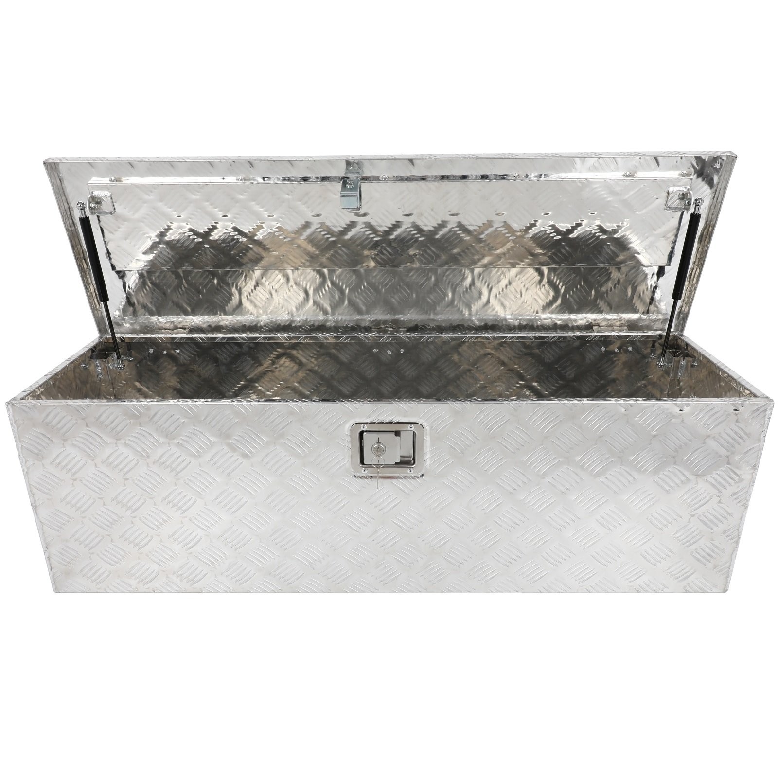 48″X15″X15″ X-LARGE ALUMINUM TRAILER PICKUP TRUCK BED TOOL STORAGE BOX LOCK+KEY