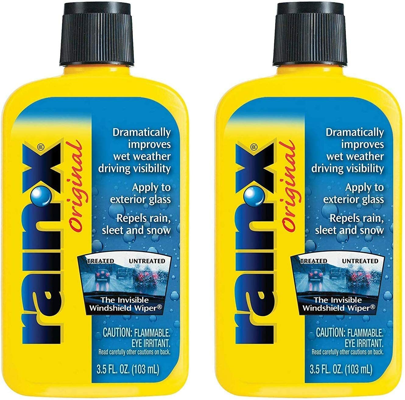 2 Pack Rain-X Original Windshield Treatment Glass Water Repellent New Free Ship