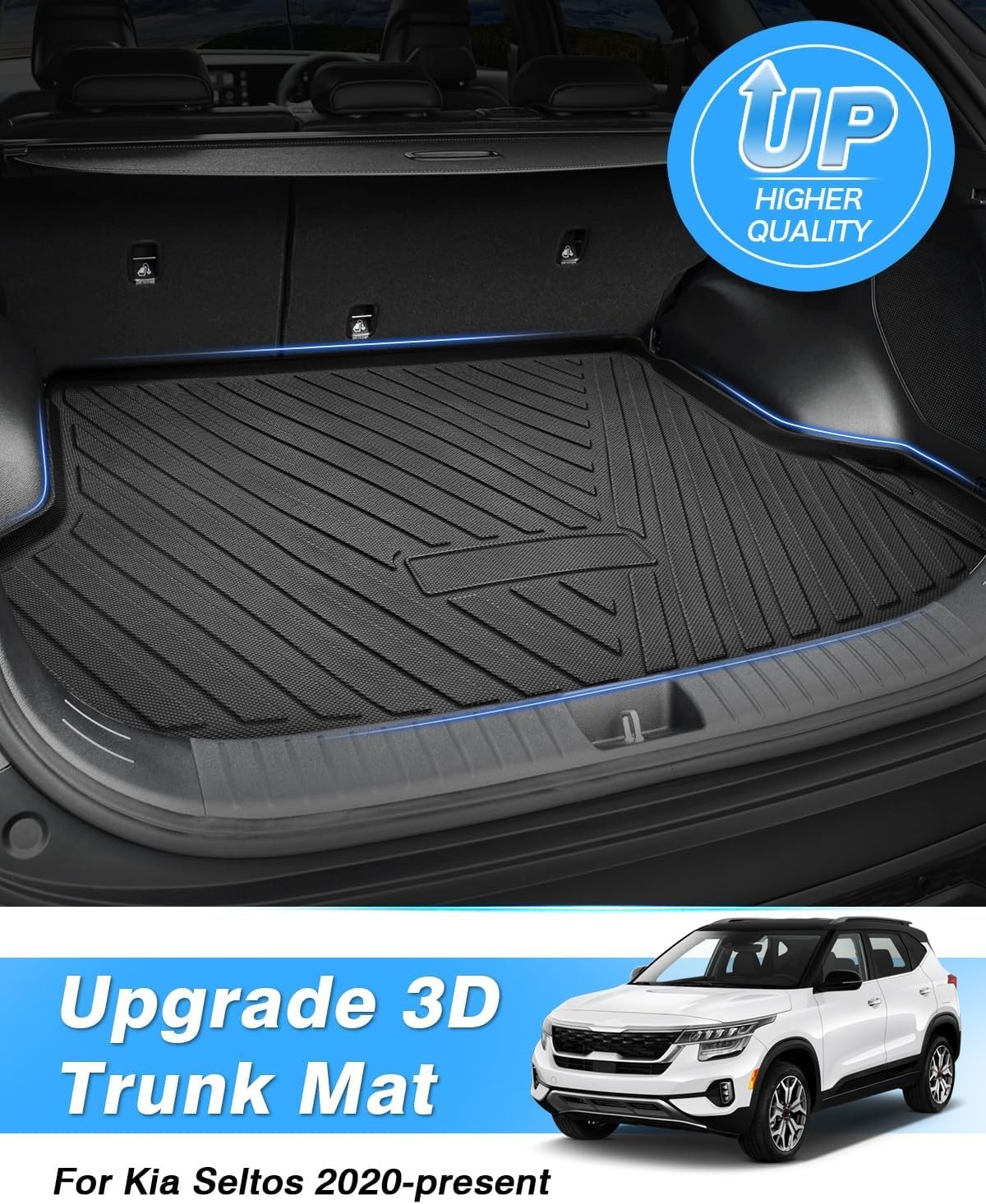 Custom Fit TPE Cargo Liner for 2021-2026 Kia Seltos – Odorless and Durable