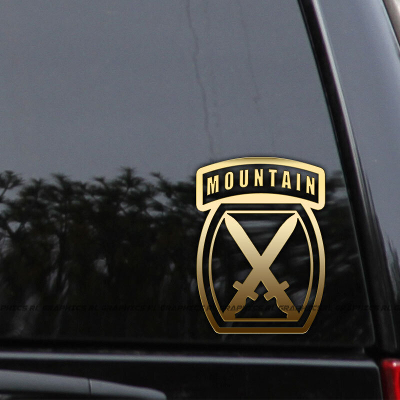 US Army 10th Mountain Division Veteran Vinyl Decal Sticker