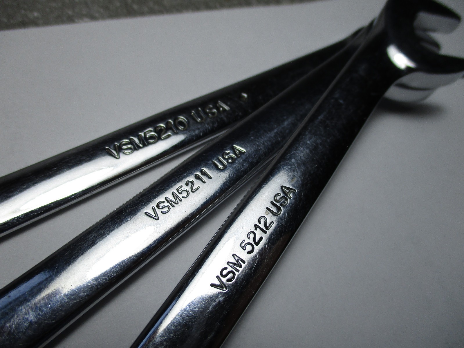 Snap-On Metric 10-17mm 4 Way Angle Open End Wrenches 6 of 7 piece set VSM807