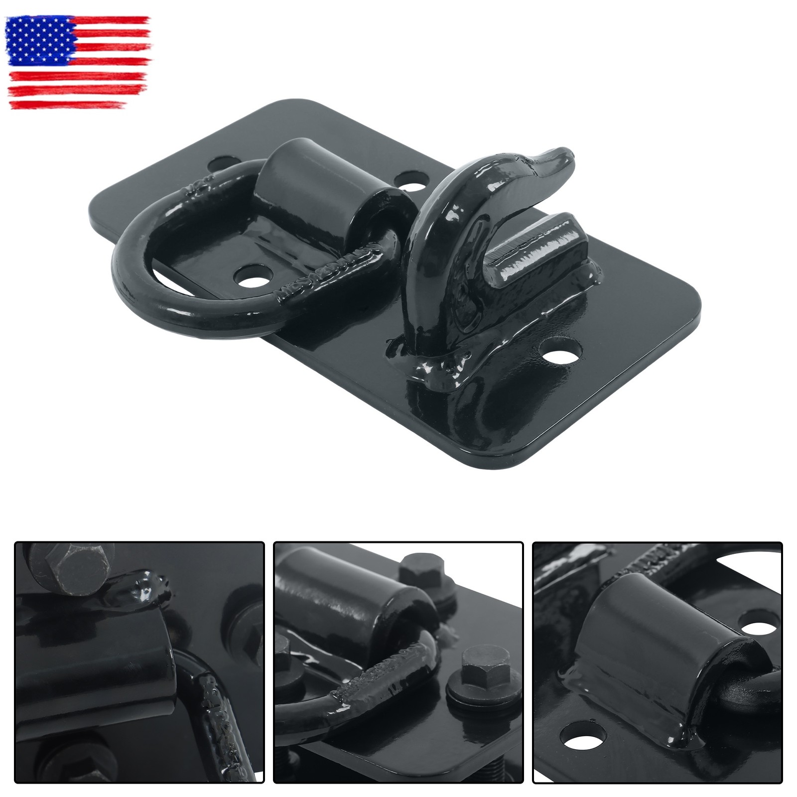 2 Pack Grade 70 Forged Bolt-On Grab Hooks for Tractor Bucket Max 15000 lbs