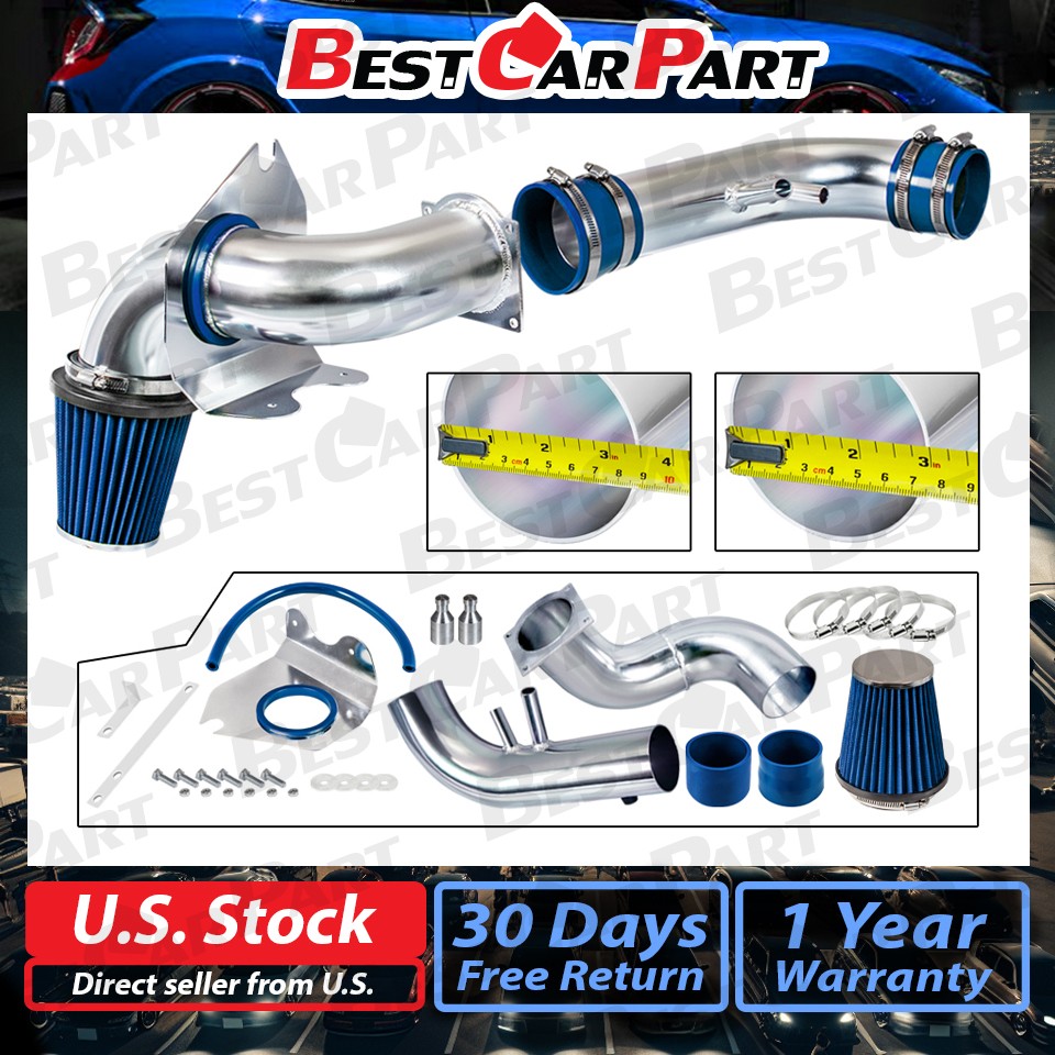 BCP BLUE 96-04 FD Mustang 4.6 V8 Cold Air Intake Racing System +Air Filter