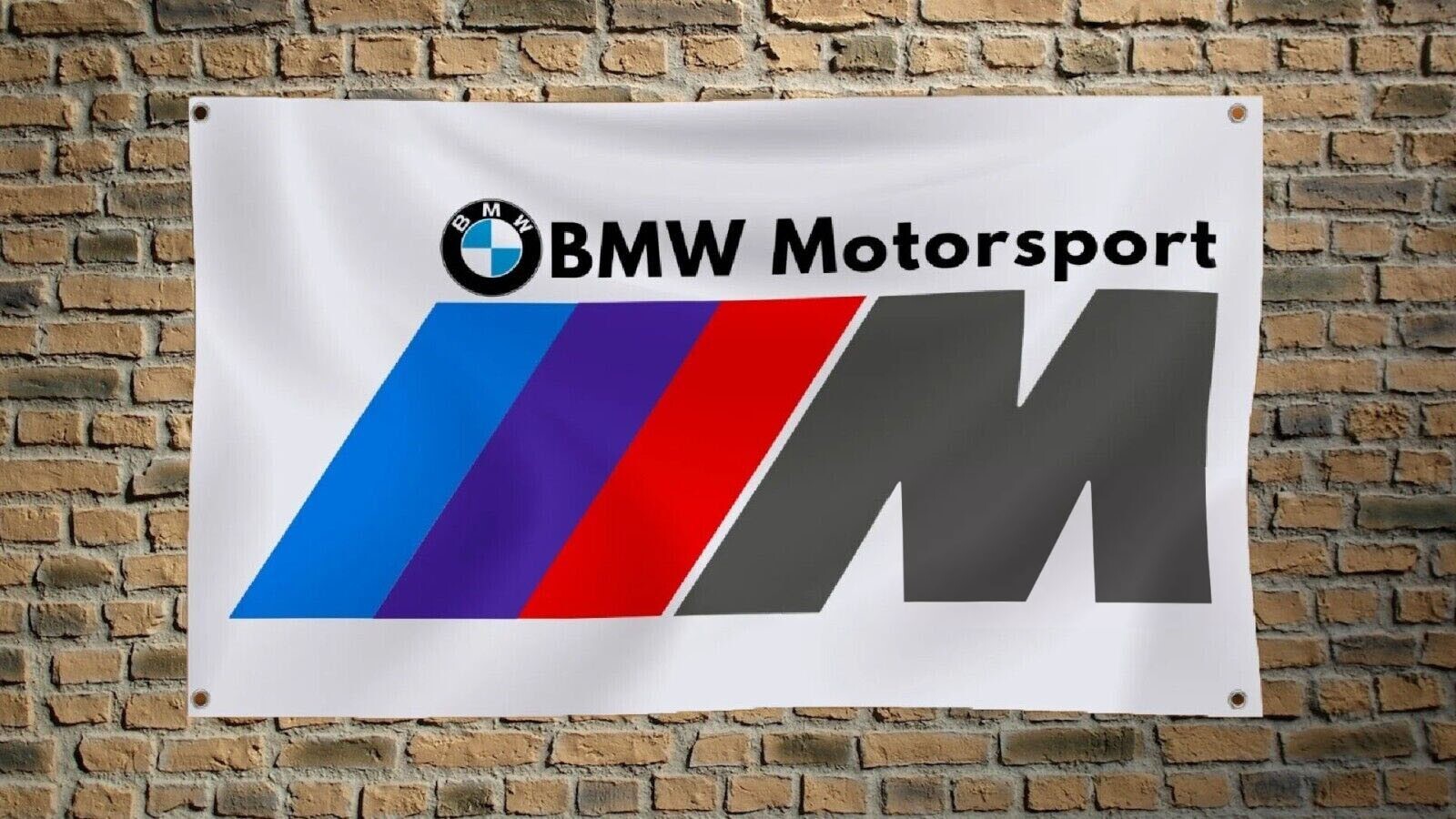 BMW M Power Motorsport Flag 3×5 FT Car Banner for Garage Workshop Man Cave Wall