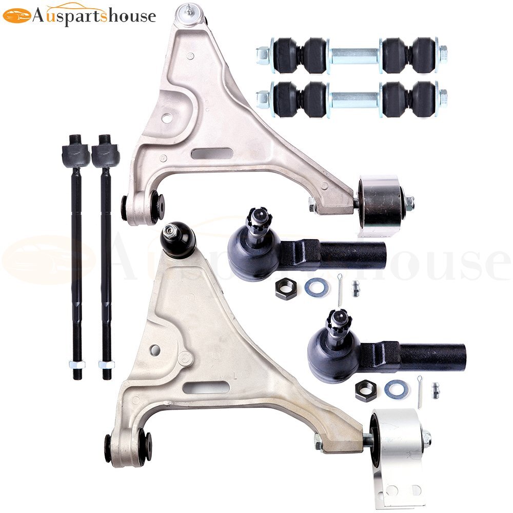 6x Front Lower Control Arms Sway Bars Tie Rod Link For 06-11 Buick Lucerne K5255