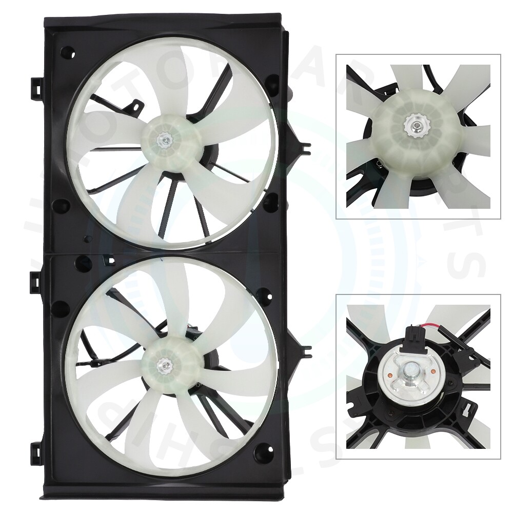 Radiator Condenser Cooling Fan Assembly For 2007 08-2009 Toyota Camry 2.4L L4
