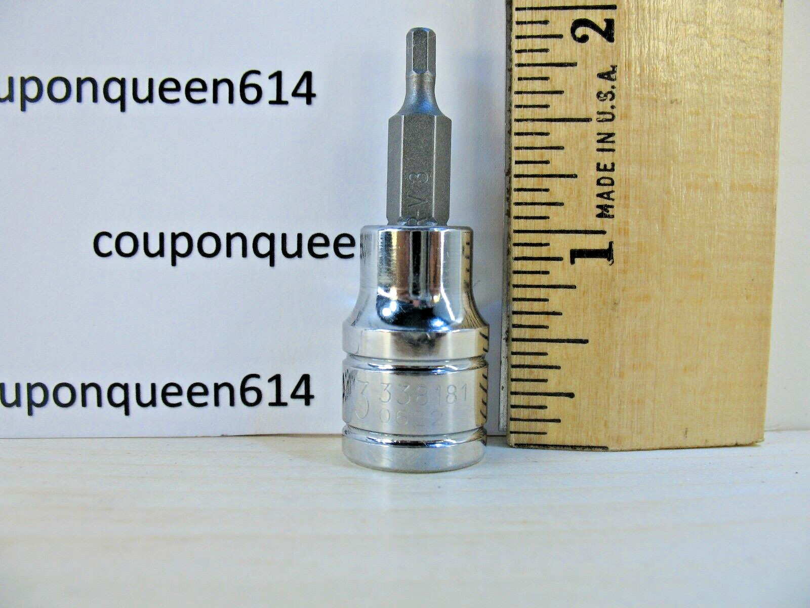KOBALT 338181-0622, 3/8″ Drive Hex Bit Socket H3mm – Brand New