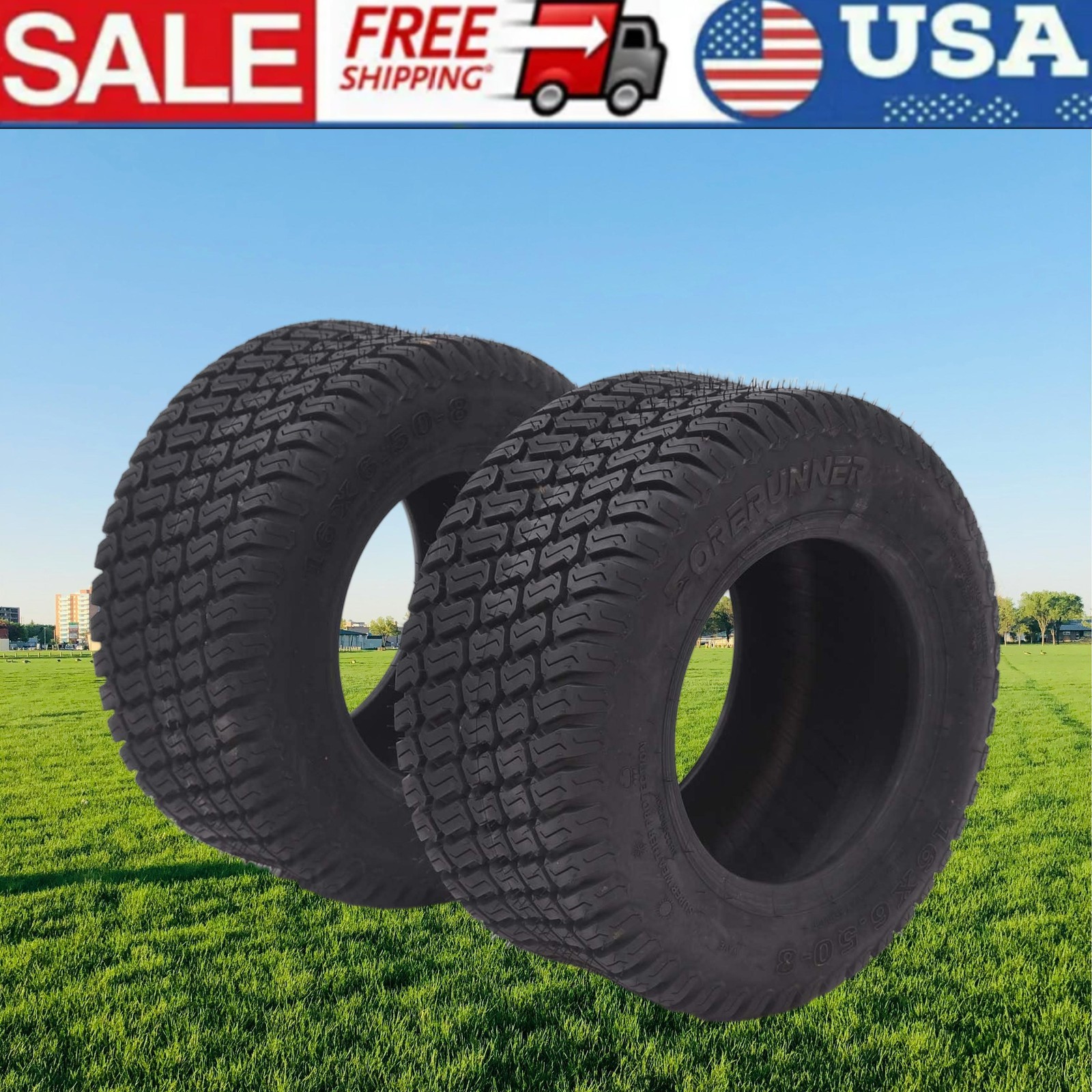2 Pack 20×8.00-10 Lawn Mower Tractor Turf Tires 4 Ply Rated 20×8-10 20x8x10 10″