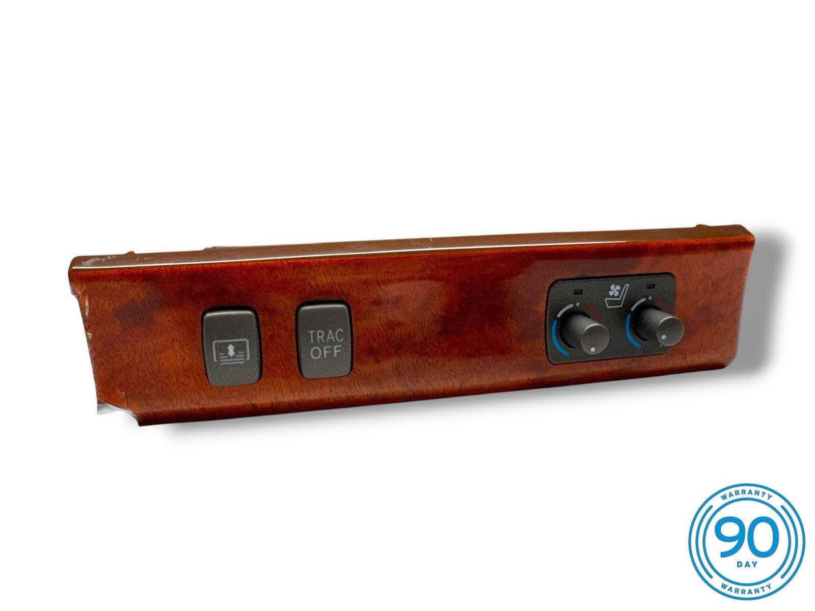 01-06 Lexus LS430 Front Center Heated Seat Trac Off Switch Wood Bezel Trim