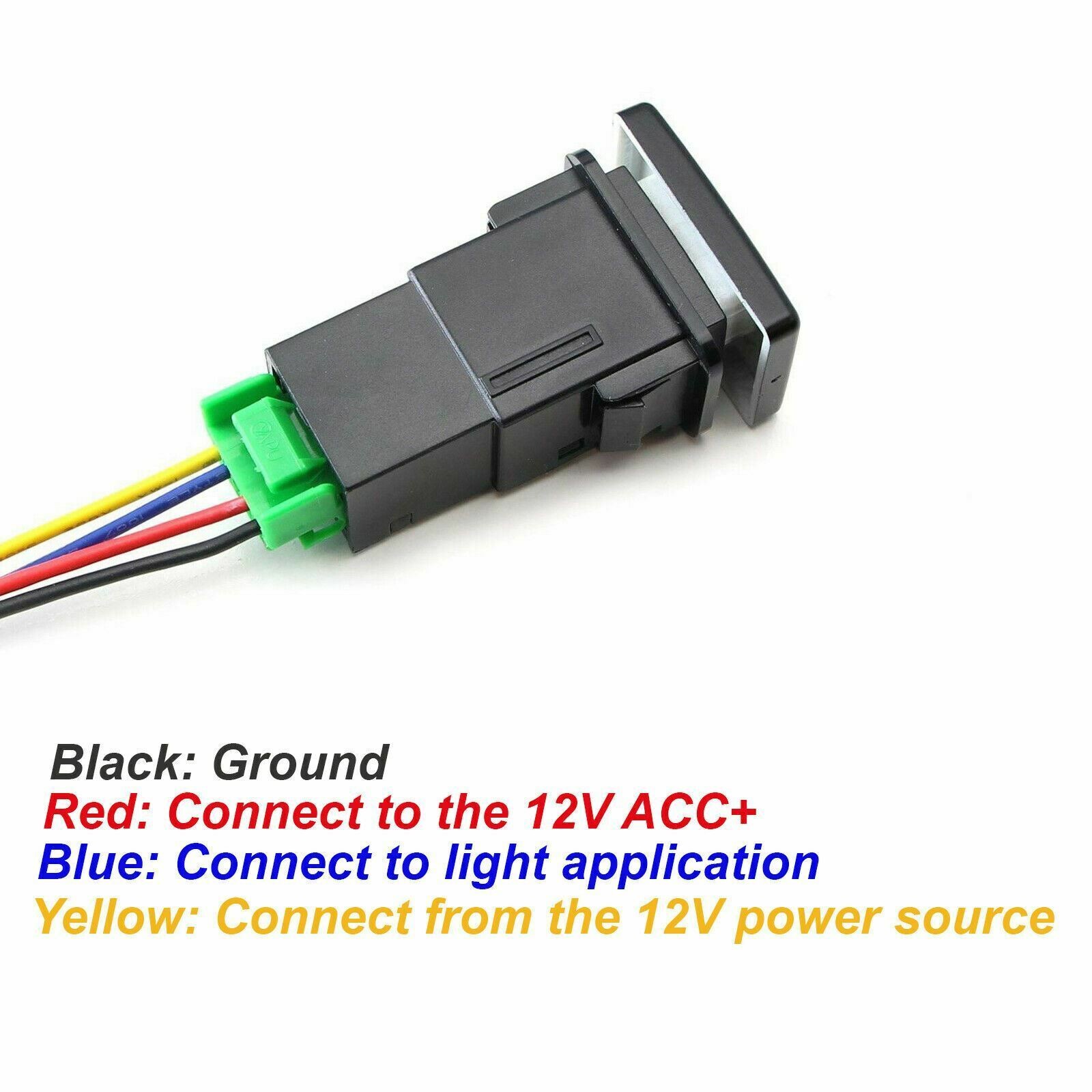 Fog Push Button Switch w/ Amber LED Background Indicator Lights OEM For Toyota