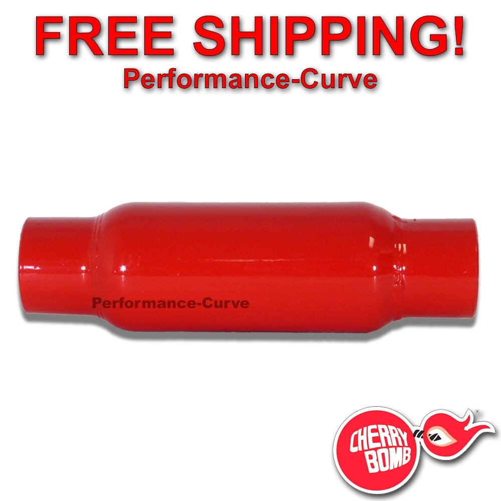Cherry Bomb Glasspack Exhaust Muffler 2.5″ IN  OUT – 12″ Body – 87522CB
