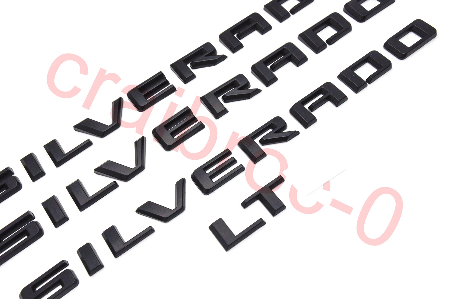 Black 2019-2023 Chevrolet Silverado LT Emblem Badge Nameplate Letters kit OEM
