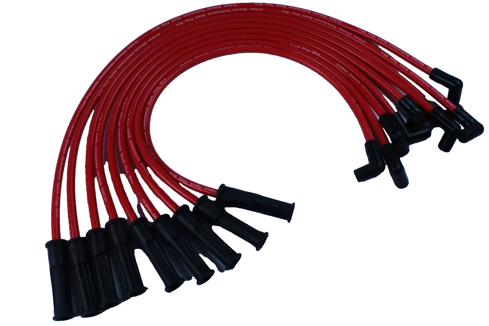 10.5mm HEI Spark Plug Wires 90 to Straight For Chevy SBC BBC 350 383 400 454 V8