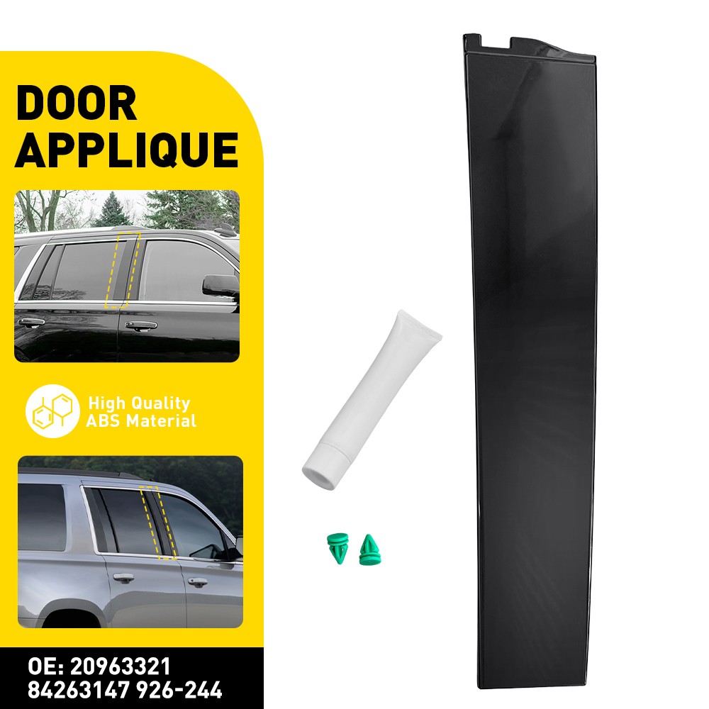 For GMC Yukon CHEVY Tahoe 2015-2020 Pillar Posts Door Trim Cover Molding Black